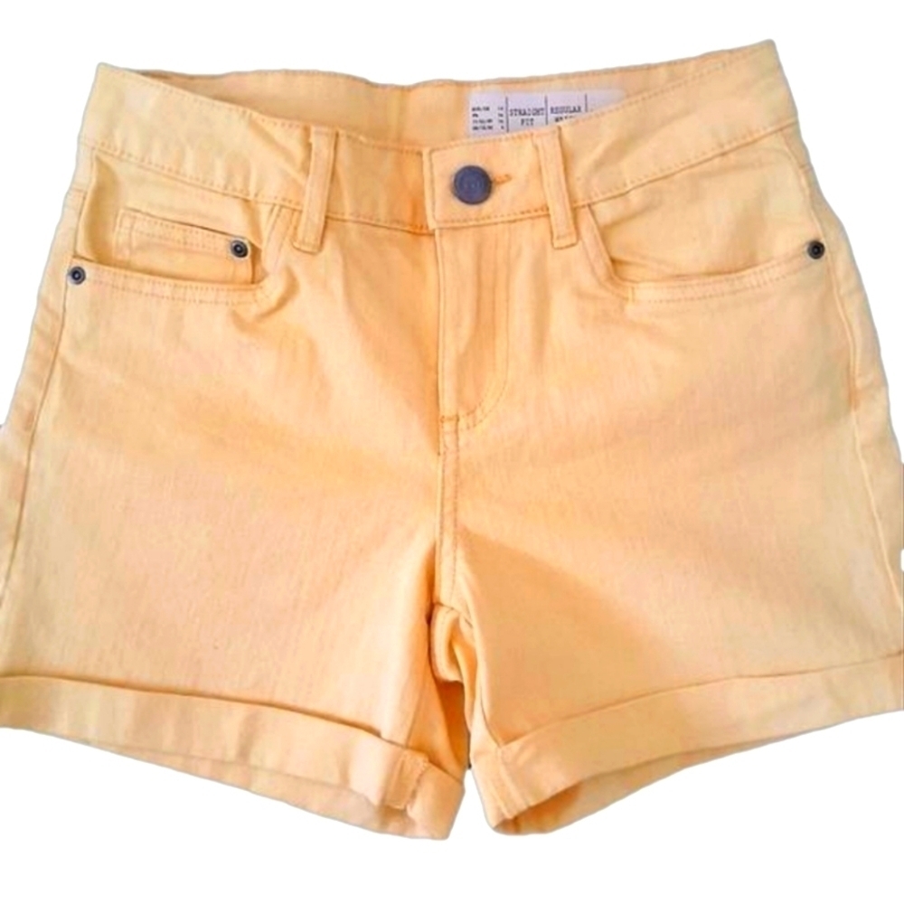 2/$35 ESMARA Heidi Klums Straight fit Yellow Demin rolled shorts NWOT  Sz 26